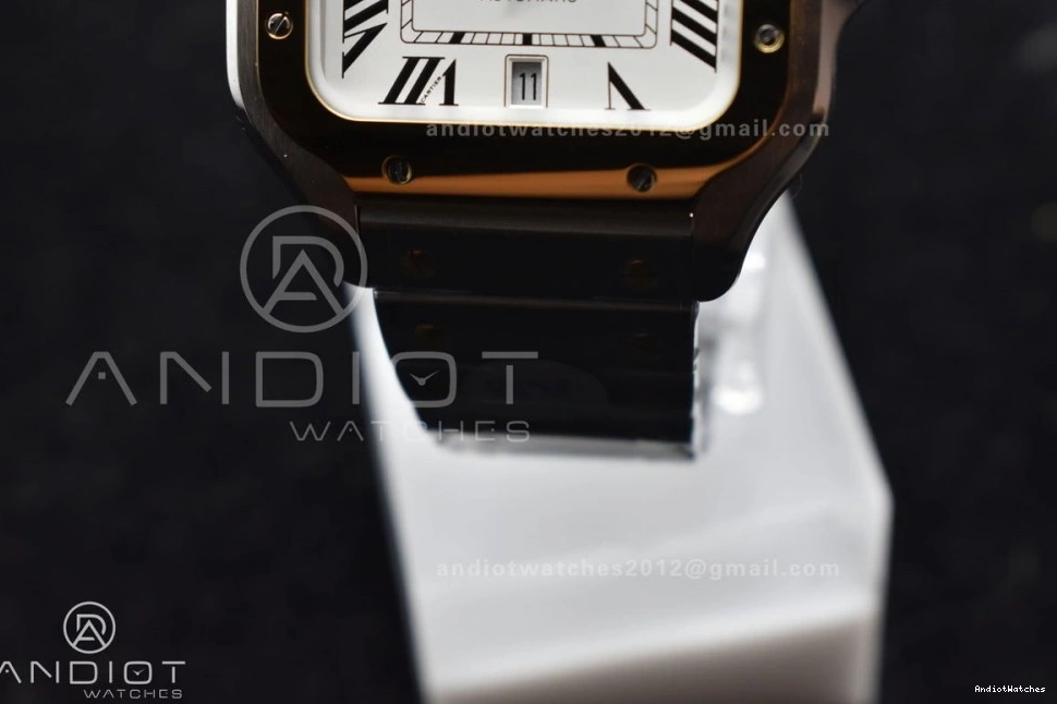 Dial 1:1 SmartLinks Contemporary 40mm White 1053 V Best on SS YG Bracelet MIYOTA 9015 BVF SS Edition Cartier YG Santos de 0122